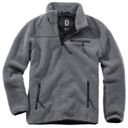 Bunda fleecová Brandit Teddyfleece Troyer - antracitová, XL