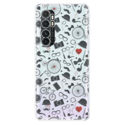 Odolné silikónové puzdro iSaprio - Vintage Pattern 01 - black - Xiaomi Mi Note 10 Lite