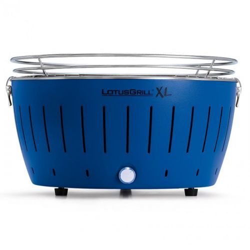 Bezdymový gril LotusGrill XL modrý  + gélový podpalovač + taška + sada batérií
