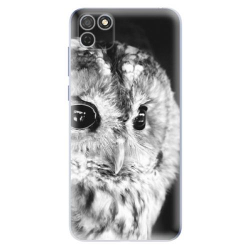 Odolné silikónové puzdro iSaprio - BW Owl - Honor 9S