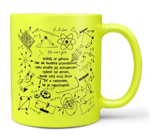 Hrnček Každý je génius - FLUO