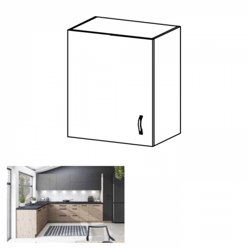 Horní skříňka LANGEN G60 levá Tempo Kondela Dub artisan