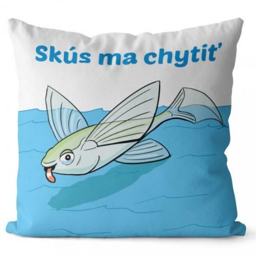 Vankúš Skús ma chytiť (Veľkosť: 40 x 40 cm)