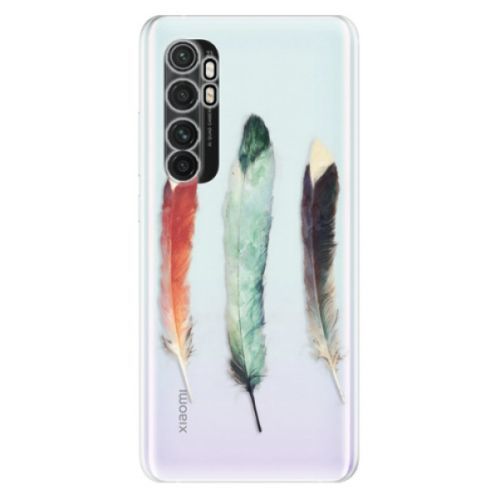 Odolné silikónové puzdro iSaprio - Three Feathers - Xiaomi Mi Note 10 Lite