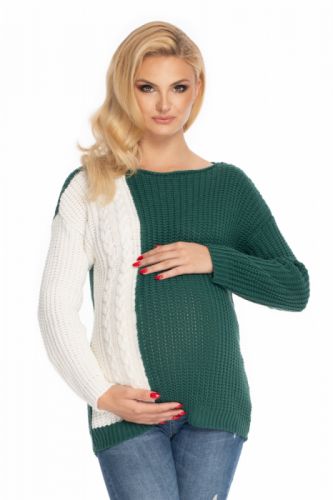Sveter pre tehotné 70039 - zelený - Uni