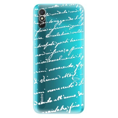 Odolné silikónové puzdro iSaprio - Handwriting 01 - white - Xiaomi Redmi 9A