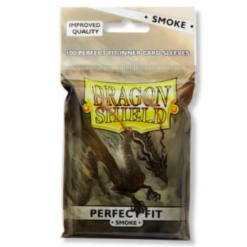 Dragon Shield Standard Perfect Fit Sleeves - Clear/Smoke (100 Sleeves)