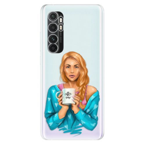 Odolné silikónové puzdro iSaprio - Coffe Now - Redhead - Xiaomi Mi Note 10 Lite