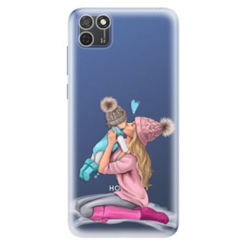 Odolné silikónové puzdro iSaprio - Kissing Mom - Blond and Boy - Honor 9S