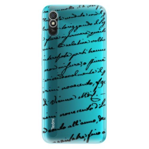 Odolné silikónové puzdro iSaprio - Handwriting 01 - black - Xiaomi Redmi 9A