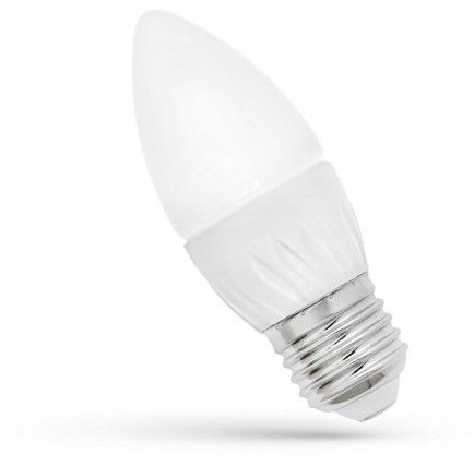 LED žárovka svíčka studená E-27 230V 6W