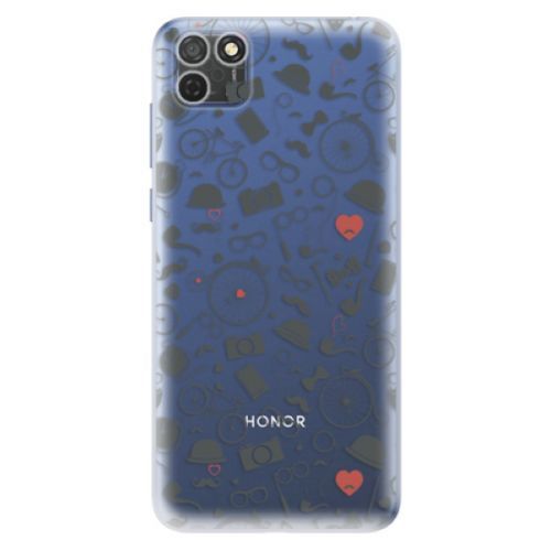 Odolné silikónové puzdro iSaprio - Vintage Pattern 01 - black - Honor 9S