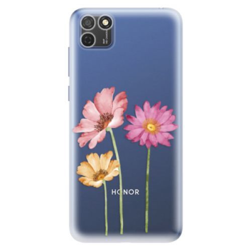Odolné silikónové puzdro iSaprio - Three Flowers - Honor 9S