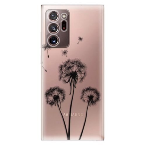 Odolné silikónové puzdro iSaprio - Three Dandelions - black - Samsung Galaxy Note 20 Ultra