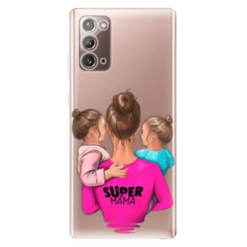 Odolné silikónové puzdro iSaprio - Super Mama - Two Girls - Samsung Galaxy Note 20
