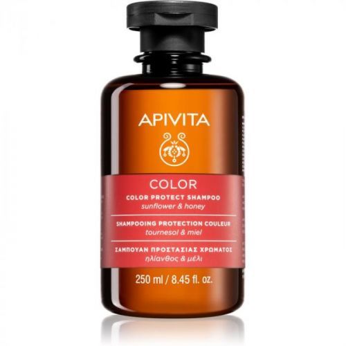 Apivita Holistic Hair Care Sunflower & Honey šampón pre ochranu farbených vlasov 250 ml