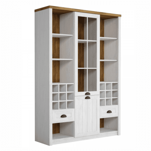 Vitrína PROVANCE W2D2S sosna andersen / dub lefkas Tempo Kondela