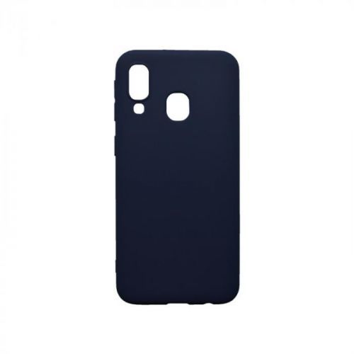 Matné gumené puzdro Samsung Galaxy A40 tmavomodré