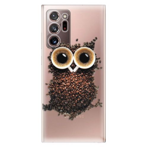 Odolné silikónové puzdro iSaprio - Owl And Coffee - Samsung Galaxy Note 20 Ultra