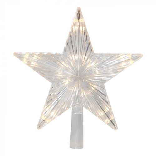 LED svietiaci špic na stromček Best Season Topsy, výška 24 cm