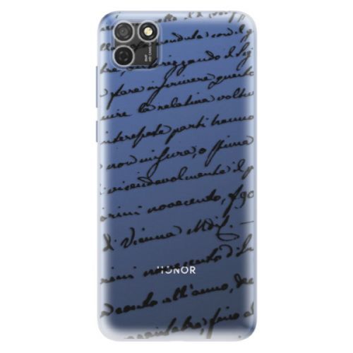 Odolné silikónové puzdro iSaprio - Handwriting 01 - black - Honor 9S