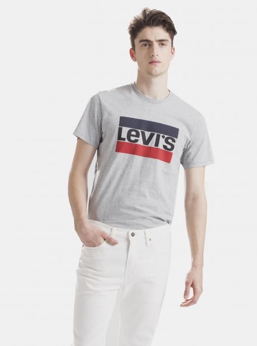 Šedé pánske tričko s potlačou Levi's®