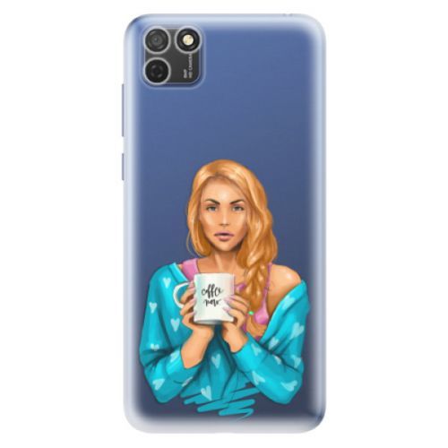 Odolné silikónové puzdro iSaprio - Coffe Now - Redhead - Honor 9S