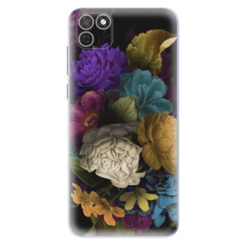 Odolné silikónové puzdro iSaprio - Dark Flowers - Honor 9S