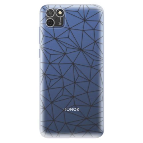 Odolné silikónové puzdro iSaprio - Abstract Triangles 03 - black - Honor 9S