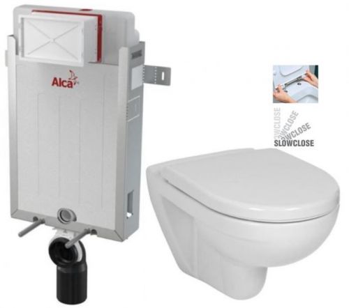 ALCAPLAST Renovmodul - předstěnový instalační systém bez tlačítka + WC JIKA LYRA PLUS + SEDÁTKO DURAPLAST SLOWCLOSE (AM115/1000 X LY5)