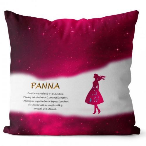 Vankúš Panna (23.8. - 22.9.) - červený (Veľkosť: 40 x 40 cm)