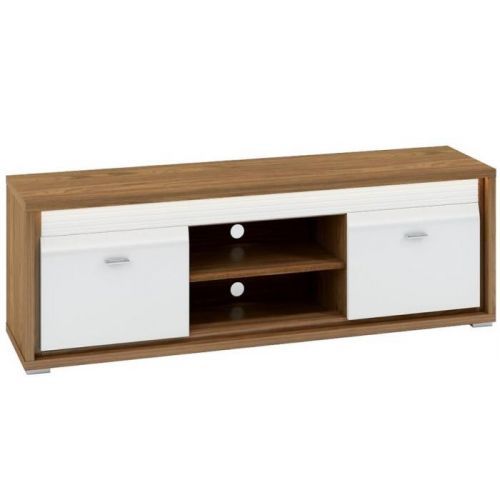 TV stolík 165 Dallas 11 Orech/Biely lesk/Biely