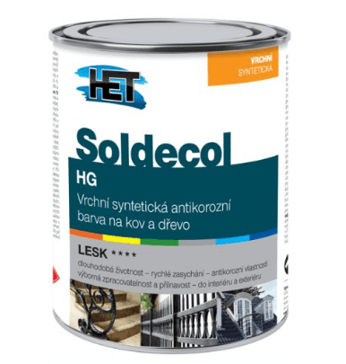 HET SOLDECOL HG - Vrchná lesklá syntetická farba - 2430 - hnedý čokoládový - 2,5 L