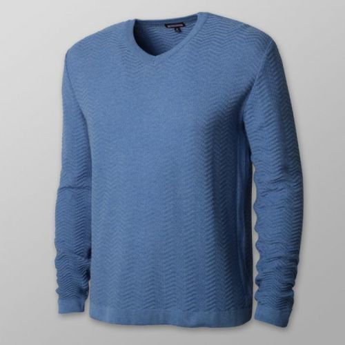 Pánsky sveter svetlomodrý s jemným vzorom 12120