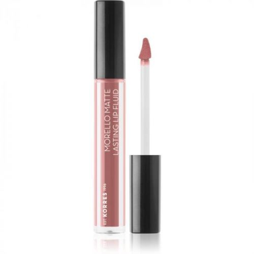 Korres Morello Matte ľahký tekutý matný rúž odtieň 06 Romantic Nude 3,4 ml