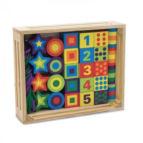 Melissa & Doug Navliekanie drevených tvarov