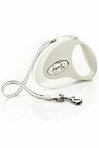 Vodítko FLEXI Style M pásik 5m / 25kg biela NEW