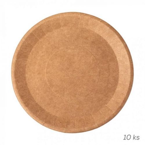 Tanier papier plytký NATURE pr. 22,5 cm 10 ks