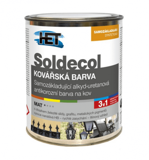 HET SOLDECOL Kováčska farba - kovovo sivá - 2,5 L