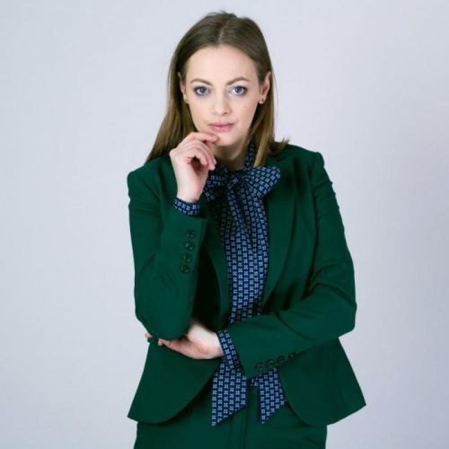Dámske sako Long Size tmavozelenej farby 12141