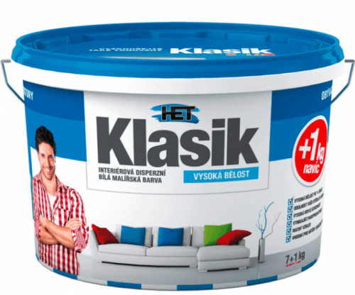 HET HET KLASIK Interiérová snehobiela farba - snehovobiela - 40 kg