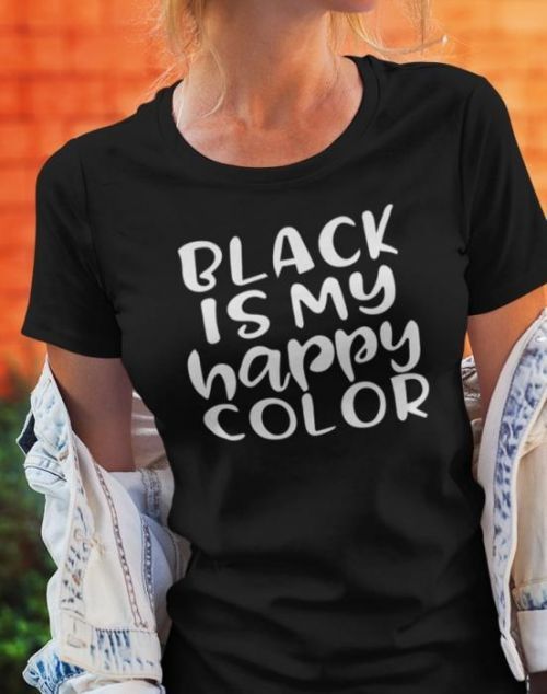 Dámske tričko Black is my happy Color