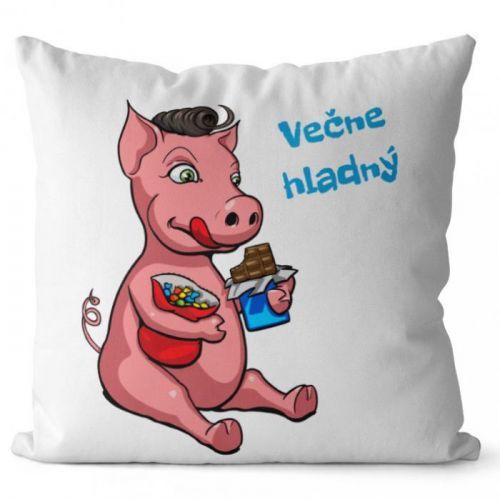 Polštář Večne hladný (Veľkosť: 40 x 40 cm)