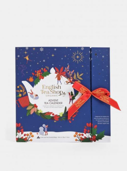 Tmavomodrý čajový adventný kalendár English Tea Shop
