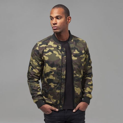 Urban Classics Light Camo Bomber Jacket woodcamo - S
