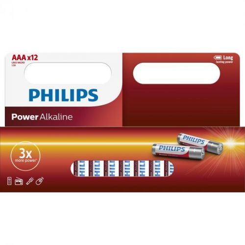 Philips baterie AAA Power Alkaline - 12ks LR03P12W/10