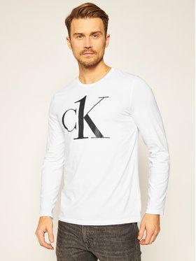 Calvin Klein Underwear S dlhými rukávmi Crew 000NM2017E Biela Regular Fit