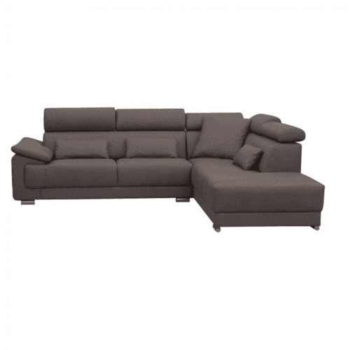 Rohová sedací souprava, látka hnědá, pravá, CAILA