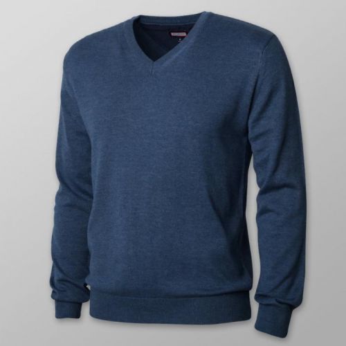 Pánsky sveter tmavo modrý s hladkým vzorom 12125