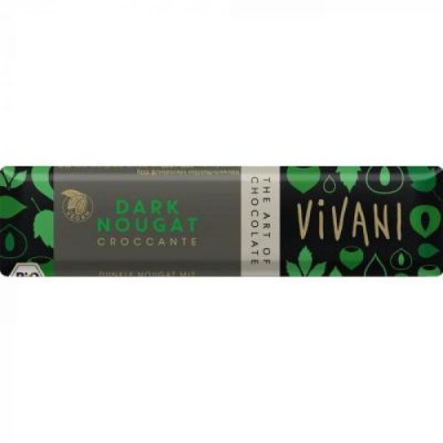 VIVANI Čokoládová tyčinka nugátová tmavá 35 g BIO